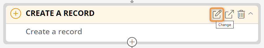 Opening action properties in a scenario