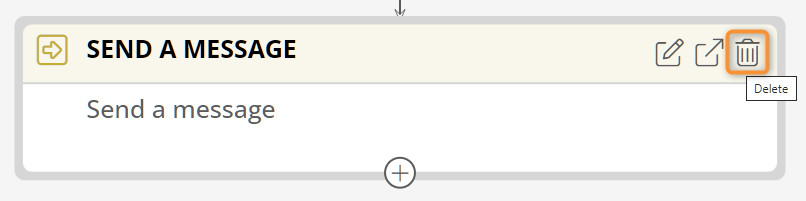 Deleting a scenario action