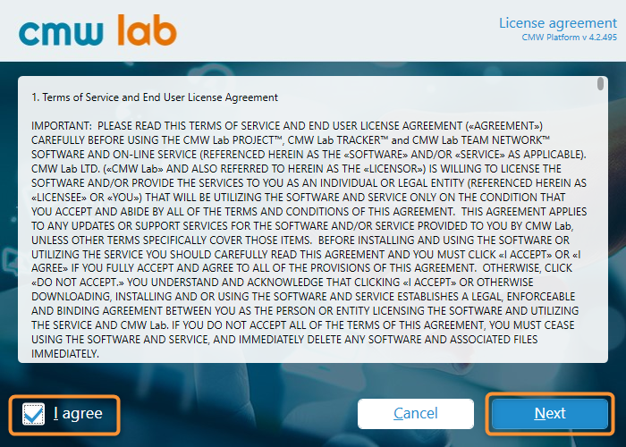 The license agreement