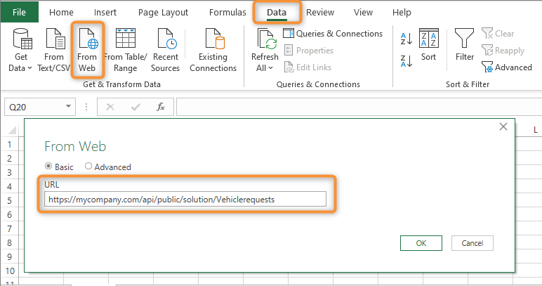 Initializing the Power Query in Excel